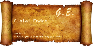 Gyalai Endre névjegykártya
